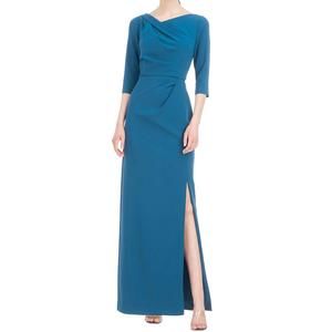 NEW KAY UNGER margerite column gown in ink